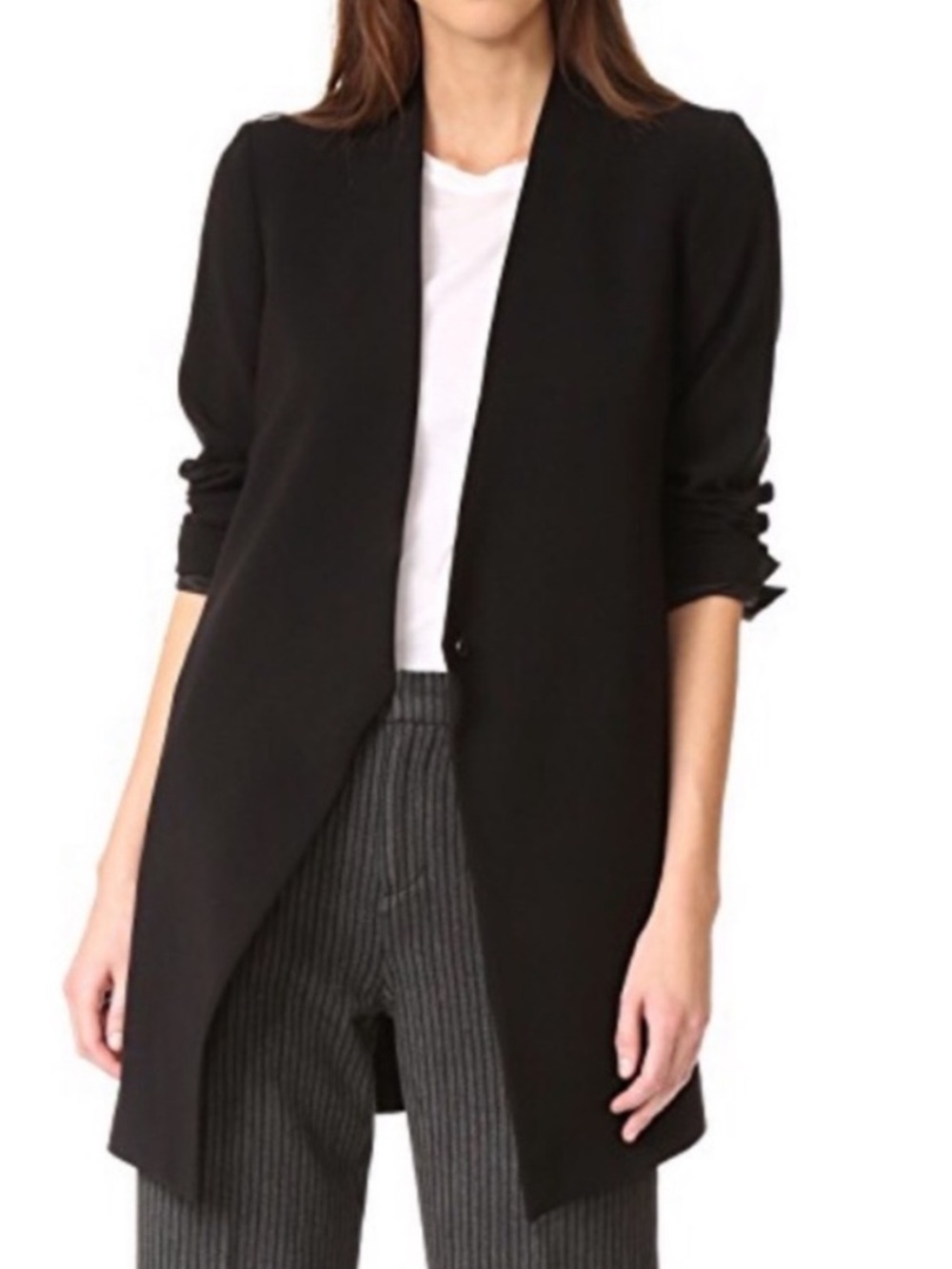 Theory Winola Admiral Crepe Blazer in Black